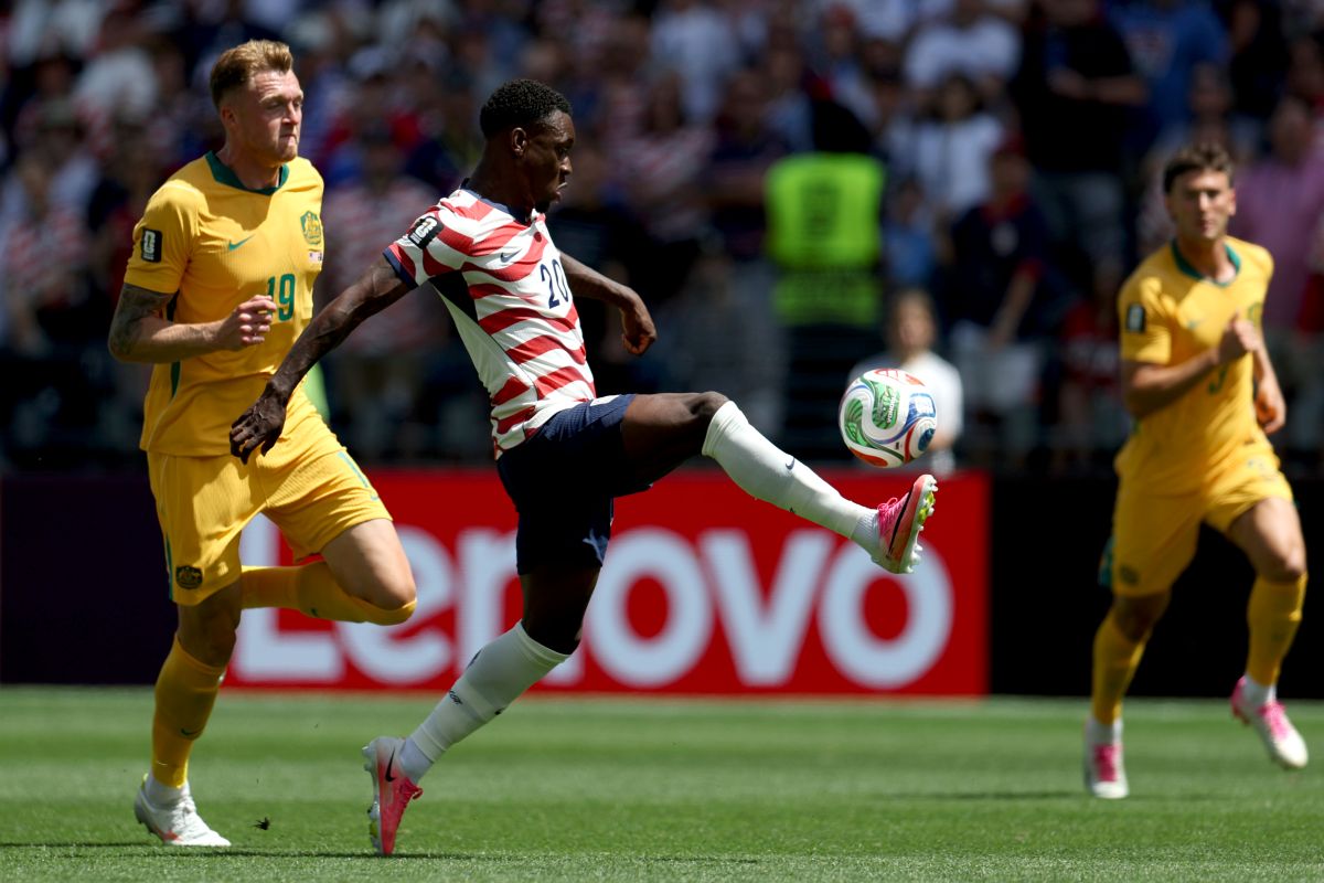 Folarin Balogun in action for the USA and Franck Kessie celebrating a goal for Ivory Coast.