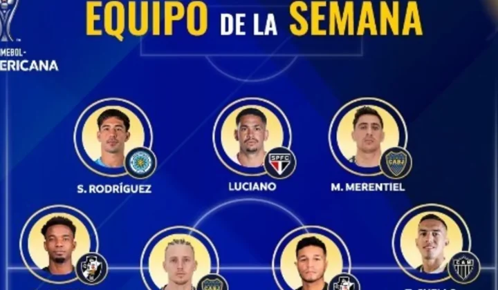 Seven Argentine Players Named in CONMEBOL Team of the Week for Copa Libertadores and Sudamericana