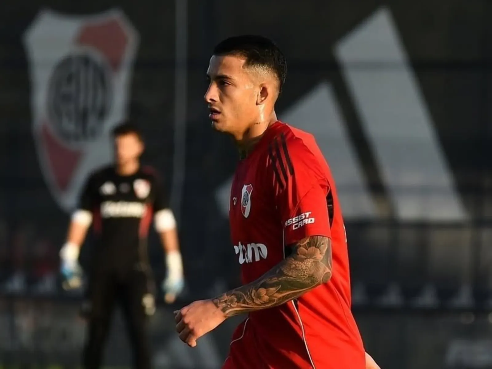 Kevin Castaño during training with River Plate