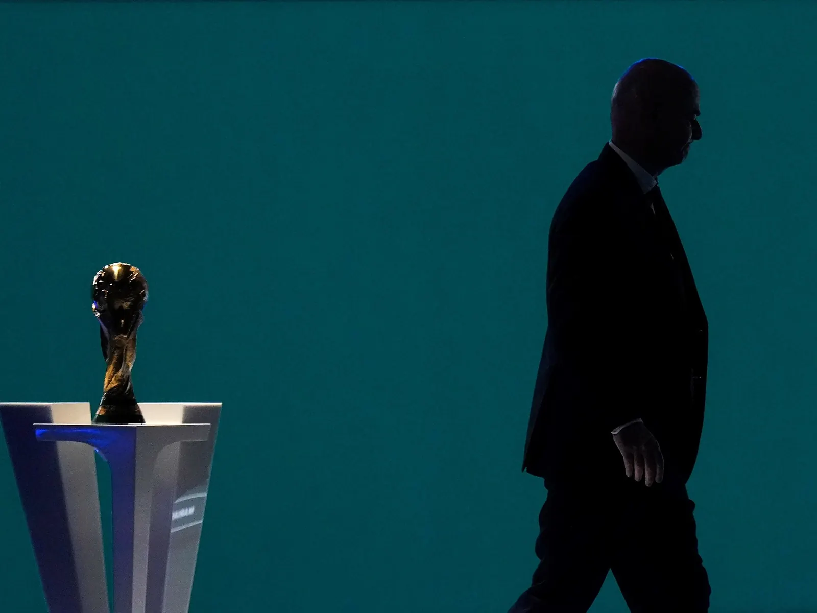 Gianni Infantino speaking at a FIFA event