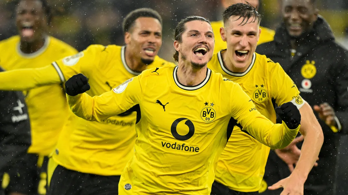Sabitzer’s stoppage-time free kick sends Dortmund past Bremen